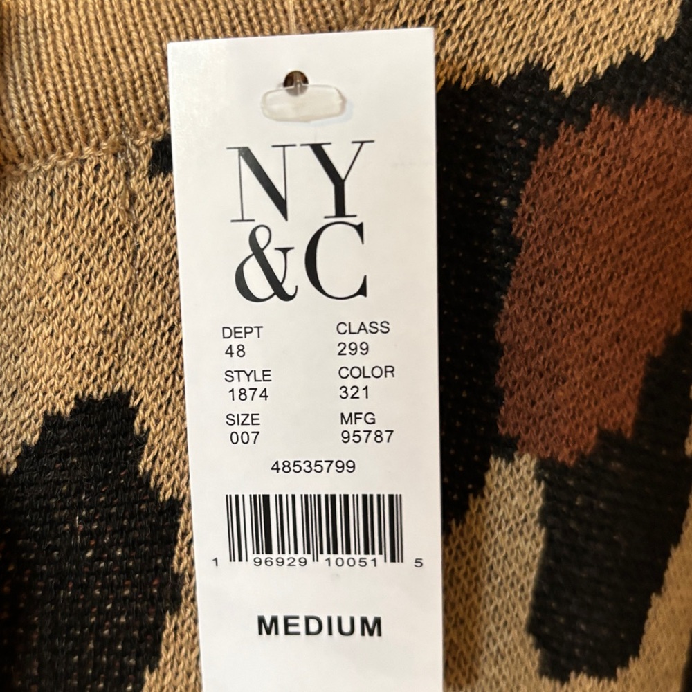 New York & Company Animal Print Cardigan - Picture 3 of 5